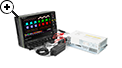 WaveRunner 8000HD 8 channel high definition oscilloscope with the HVD Series high voltage differential probes and three current probes acquiring signals from a DC to AC inverter