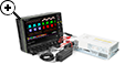 WaveRunner 8000HD 8 channel high definition oscilloscope with the HVD Series high voltage differential probes and three current probes acquiring signals from a DC to AC inverter