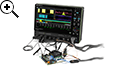 WaveRunner 8000HD 8 channel high definition oscilloscope screen capture of low-speed (I2C, SPI, UART-RS232, etc.) serial data signals, decoding them, and presenting decoded data in an intuitive, color-coded overlay and in a searchable protocol table while also performing statistical analysis and displaying histograms, tracks, and eye diagrams